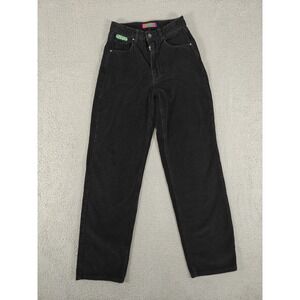 Empyre Corduroy Pants Womens 2 Black Straight Leg 5 Pocket Zip Fly Casual Skate